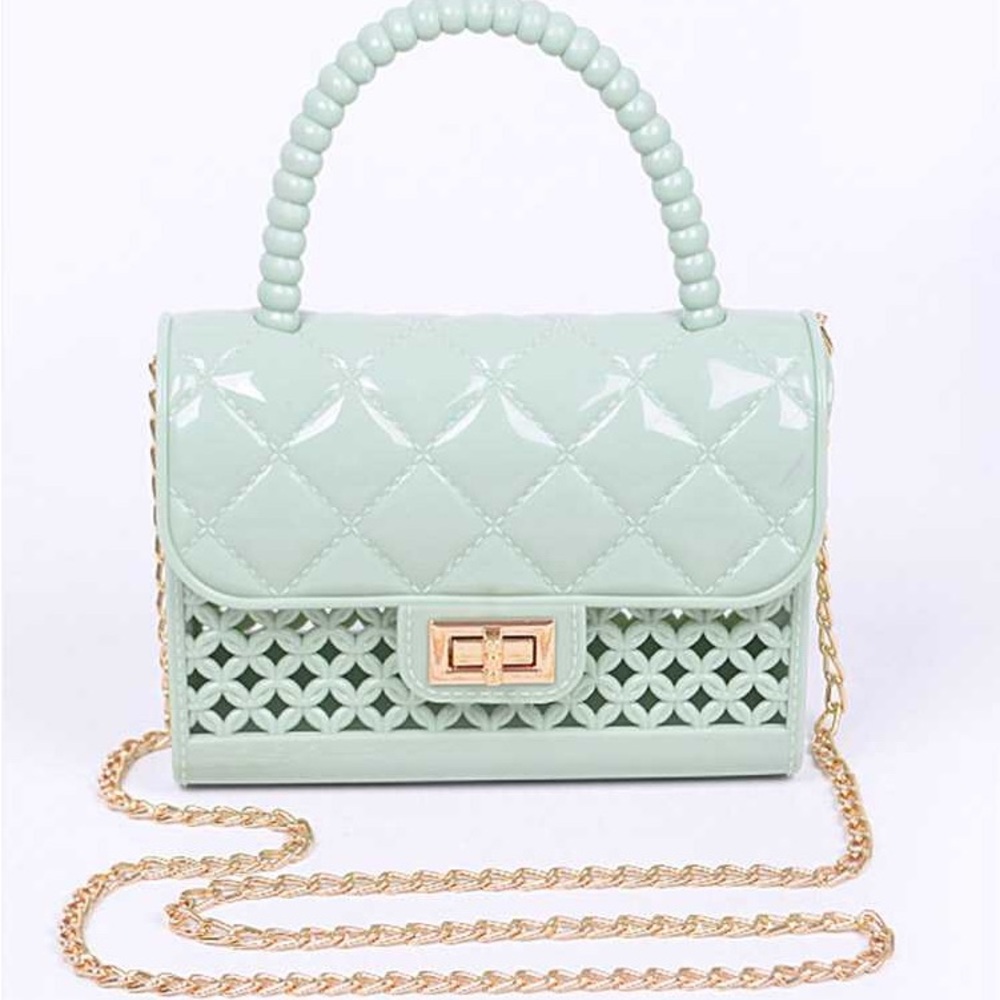 Solid Colorful Jelly Swing Bag